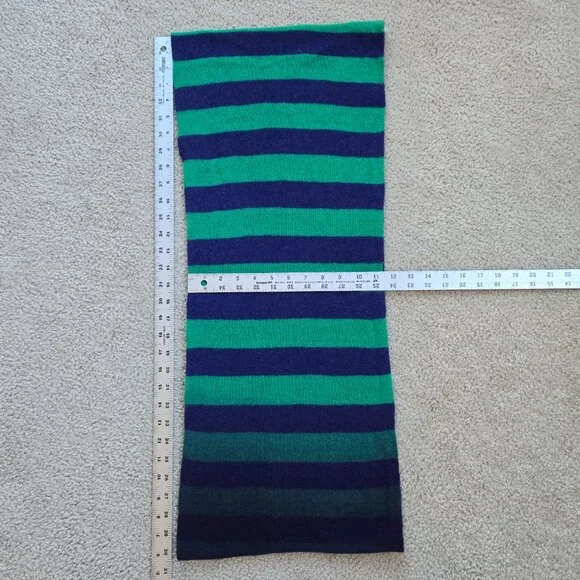 NWOT Nordstrom Cashmere Infinity Scarf Green Stripe Ombre - Picture 4 of 5